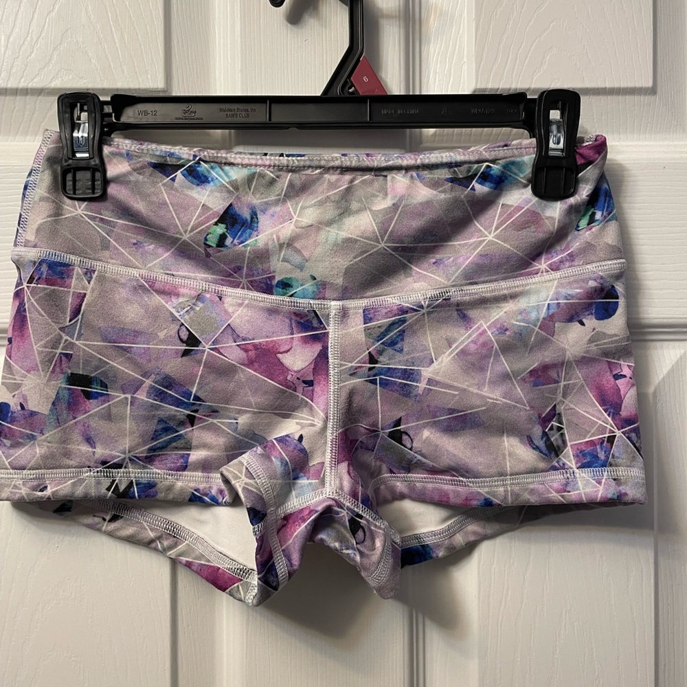 Fleo Purple Geometric Shorts